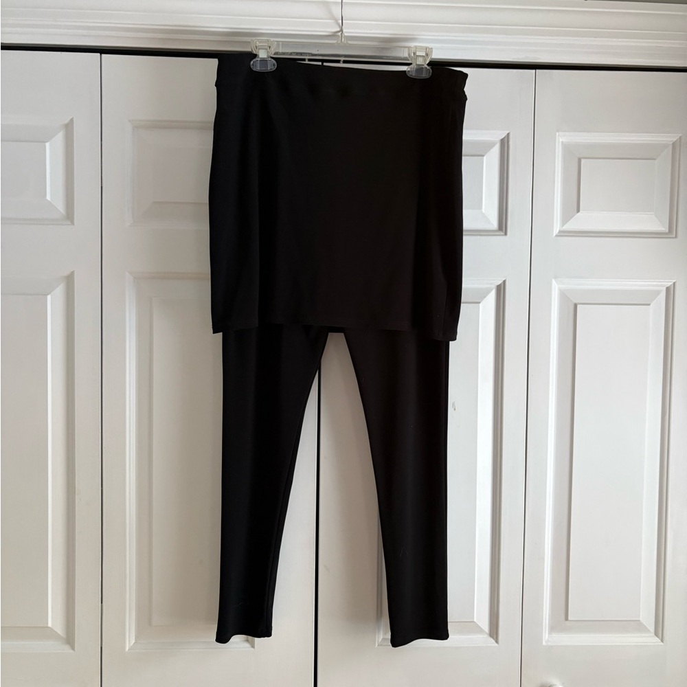 Bali Black Leggings with Skirt Overlay